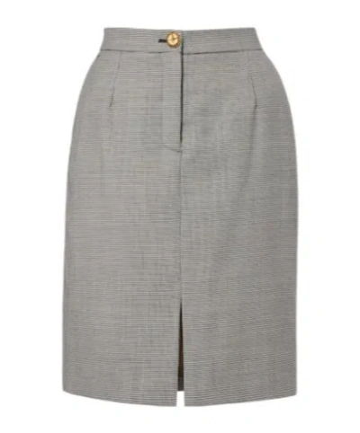 Blazé Milano Popeye Virgin Wool Pencil Skirt In Black