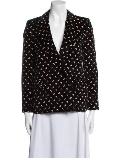 Pre-owned Blazé Milano Printed Blazer In Black
