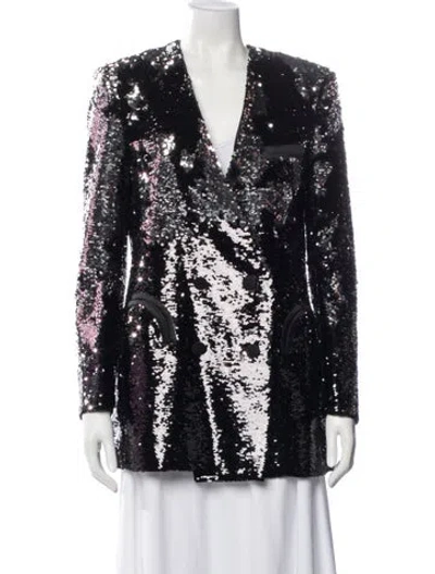 Pre-owned Blazé Milano Printed Evening Jacket In Black