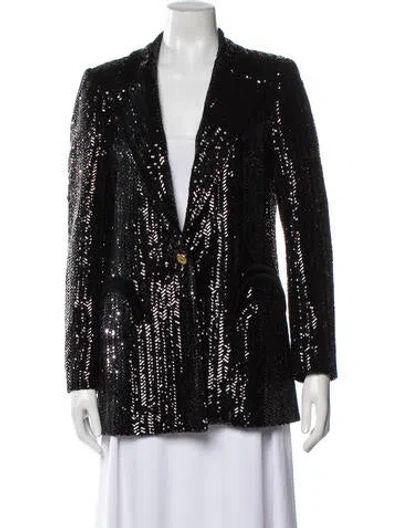 Pre-owned Blazé Milano Printed Evening Jacket In Black