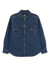 Blazé Milano Nariida Berber Embroidered Denim Shirt In Blue