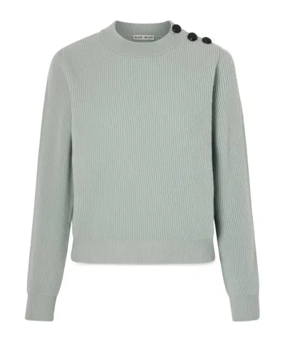 Blazé Milano Racka Ribbed-knit Wool And Cashmere-blend Sweater In Green