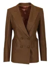 Blazé Milano Linen Blazer Featuring Structured Shoulders