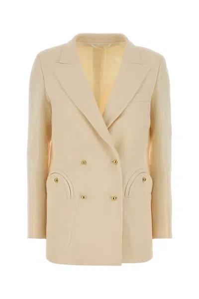Blazé Milano Resolute Everyday Wool Blazer In Yellow