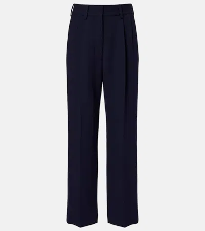 Blazé Milano Blaze Milano Resolute Virgin Wool Straight Pants In Blue