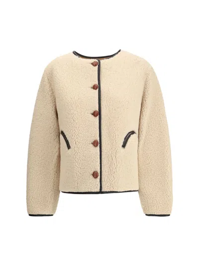 Blazé Milano Reversible Shearling Jacket In Neutral