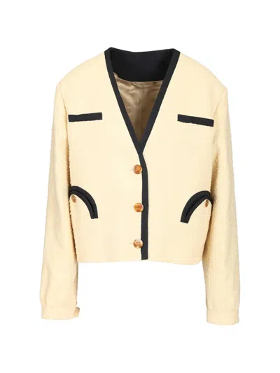 Blazé Milano Orinda Riviera Bolero Jackets Beige In Multi