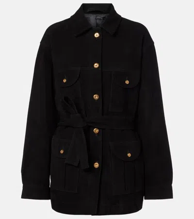 Blazé Milano Blaze Milano Sahariana Suede Jacket In Black