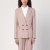 Blazé Milano Sand-colored Double-breasted Jacket In Beige
