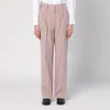 Blazé Milano Flica Fox Pleated Silk And Linen-blend Straight-leg Pants