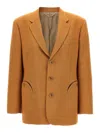 Blazé Milano Blaze Milano Santana Peanut Nana Single Breasted Jacket In Brown