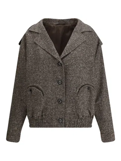 BLAZÉ MILANO SARISSA CHARLIE BUTTONED-POCKETS BOMBER JACKET