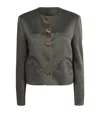 Blazé Milano Satin Novalis Bomber Jacket In Animal Print