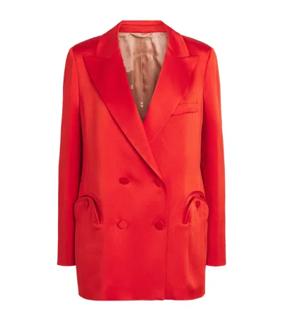 Blazé Milano Satin Novalis Everynight Blazer In Red