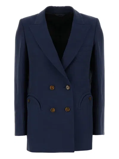 Blazé Milano Savannah Double-breasted Everyday Blazer In Blue