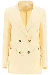 Blazé Milano Structured Double Breasted Jacket In Neutro