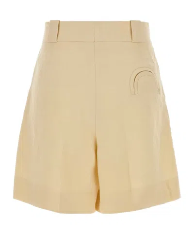 Blazé Milano Savannah Fell Pleated Shorts In Brown