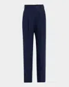 Blazé Milano Savannah Fox Pleated Straight-leg Pants