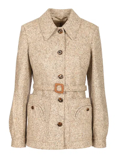 Blazé Milano Seanna Paint Jacket Jackets Beige In Brown
