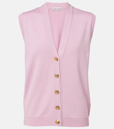 Blazé Milano Sebright Wool, Silk, And Cashmere Vest In Pink