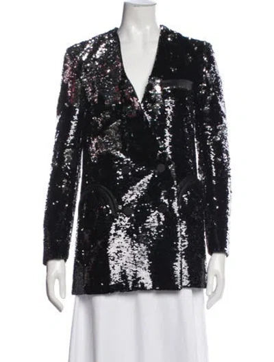 Pre-owned Blazé Milano Sequin Blazer In Black