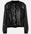 Blazé Milano Sequin-embellished Single-breasted Jacket In Black