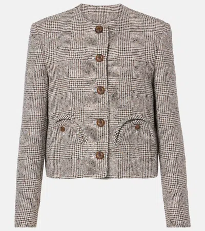 Blazé Milano Shamo Bolero Linen-blend Jacket In Beige