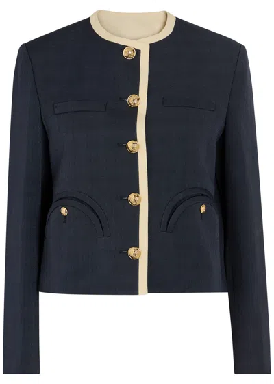 Blazé Milano Blaze Milano Shamo Bolero Woven Jacket In Blue