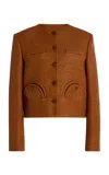 Blazé Milano Shamo Cotton-blend Jacket In Brown