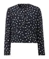 Blazé Milano Shamo Polka-dot Silk Jacket In Black