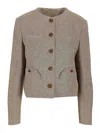 Blazé Milano Shamo Saratoga Bolero Jacket In Brown