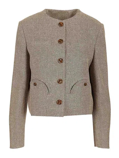 Blazé Milano Shamo Saratoga Bolero Jacket In Brown