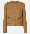 Blazé Milano Shamo Virgin Wool Tweed Jacket In Green