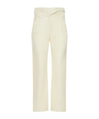 Blazé Milano Shamrock Cream Basque Pants In Neutral