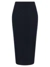 Blazé Milano Sharewood Sussex Jacquard High-waist Midi Skirt In Blue