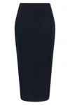 Blazé Milano Sharewood Sussex Jacquard High-waist Midi Skirt In Blue