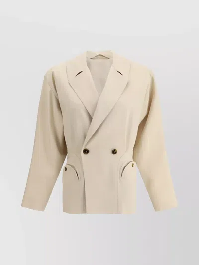 BLAZÉ MILANO SHEENA ARES REFINED LAPEL JACKET WITH CIRCULAR POCKETS