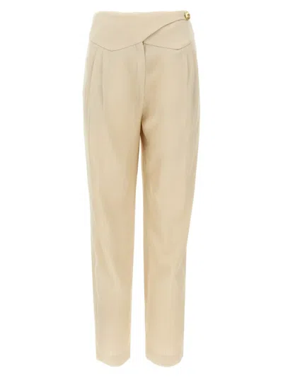 Blazé Milano Sheena Basque Front Pleated Trousers In Pink