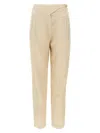 Blazé Milano Sheena Basque Front Pleated Trousers In Ivory