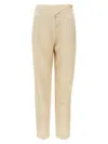 Blazé Milano Sheena Basque Front Pleated Trousers In Neutral