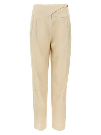 Blazé Milano Sheena Basque Front Pleated Trousers In Pink