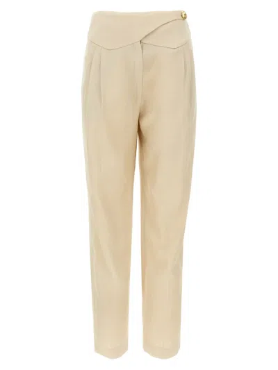 Blazé Milano Sheena Basque Front Pleated Trousers In Pink