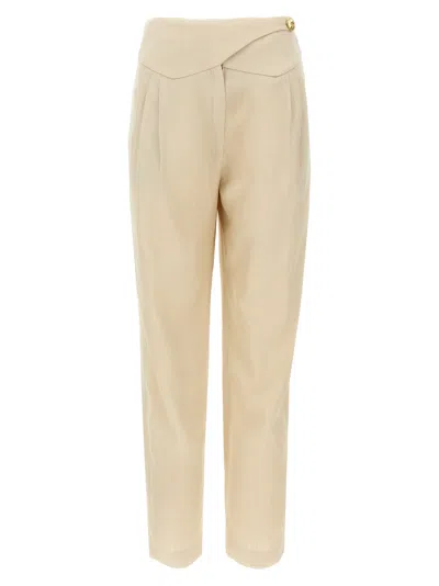 Blazé Milano Sheena Basque Front Pleated Trousers In Pink