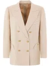 Blazé Milano Blaze Milano Everyday Alithia Double Breasted Blazer In Beige
