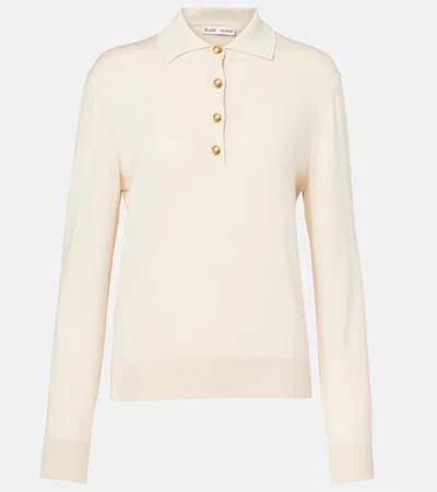 Blazé Milano Algeria Silk And Cotton Polo Sweater In Yellow