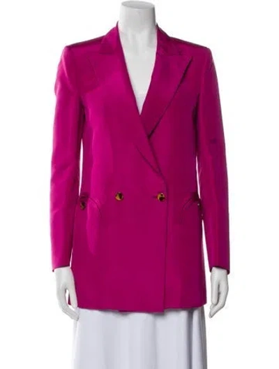Pre-owned Blazé Milano Silk Blazer In Pink