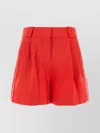 Blazé Milano Coral Silk Blend Flica Selle Shorts In Red