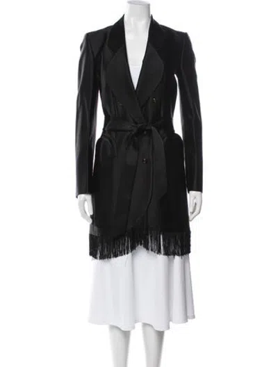 Pre-owned Blazé Milano Silk Coat In Black