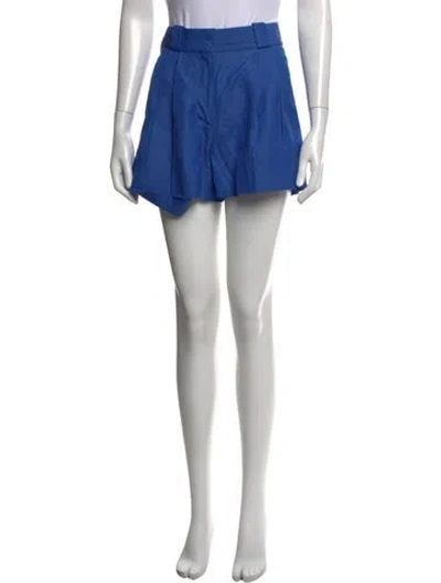Pre-owned Blazé Milano Silk Mini Shorts In Blue