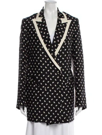 Pre-owned Blazé Milano Silk Printed Blazer In Multi